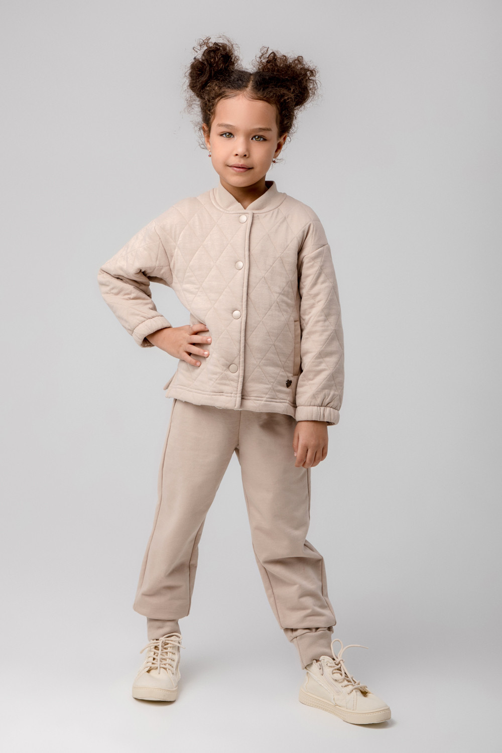 картинка Брюки для девочки Crockid КР 400520 темно-бежевый к369 от магазина детских товаров ALiSa