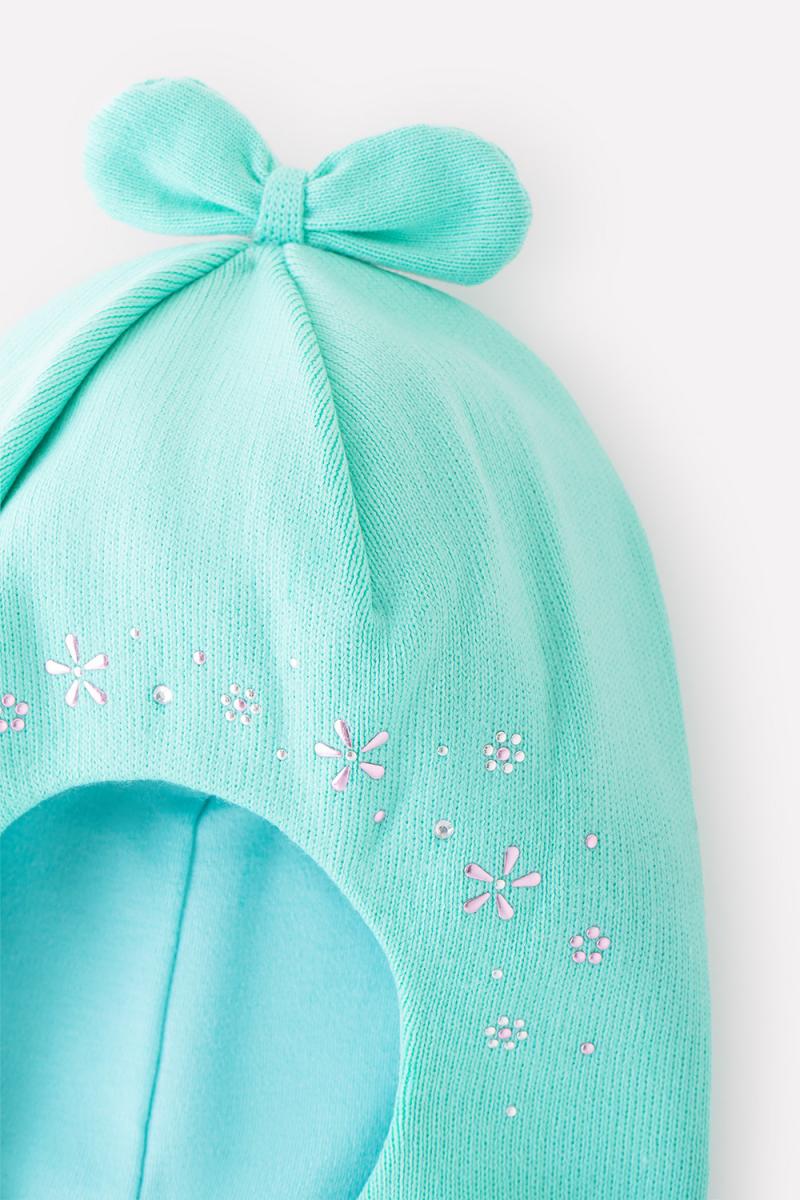 картинка Шапка-шлем для девочки Crockid КВ 20253 светлая бирюза от магазина детских товаров ALiSa