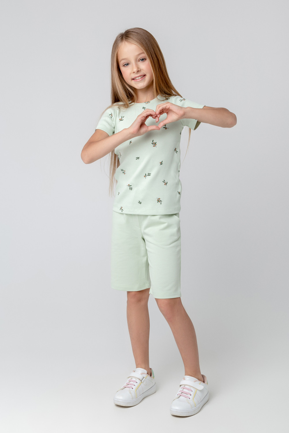 картинка Шорты для девочки Crockid КР 400532 зеленая лилия к389 от магазина детских товаров ALiSa