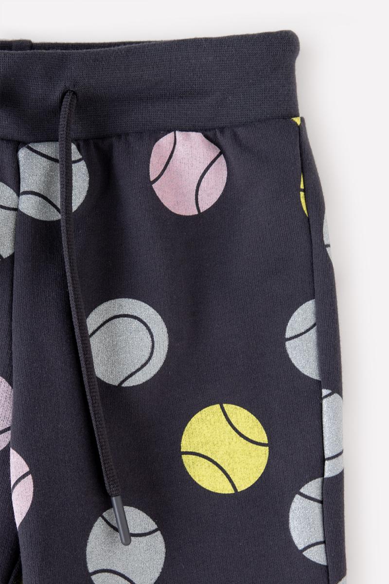 картинка Брюки для девочки Crockid КР 400357 темно-серый, теннисные мячи к338 от магазина детских товаров ALiSa