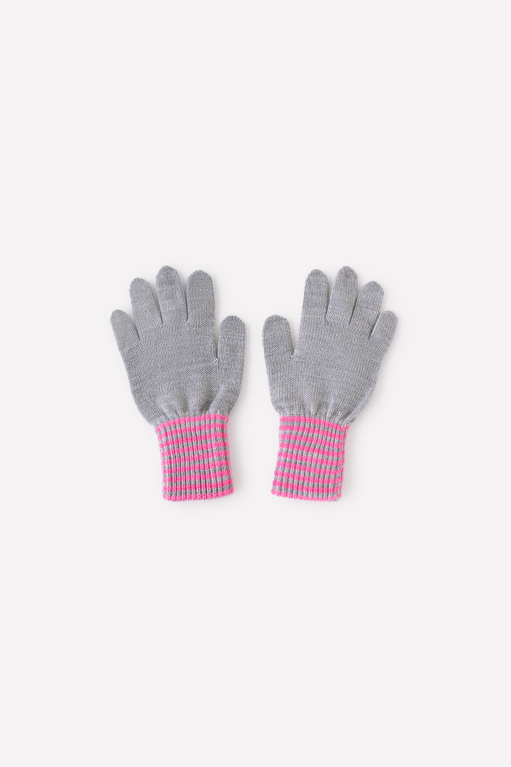 картинка Перчатки для девочки Crockid КВ 10005 светло-серый меланж, коралл от магазина детских товаров ALiSa