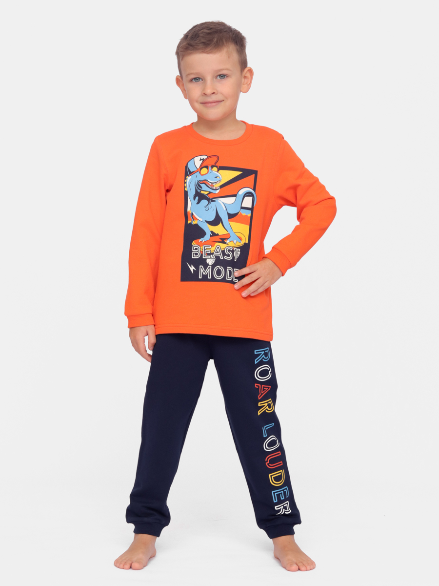 картинка Пижама для мальчика Cherubino CSKB 50079-29 Оранжевый от магазина детских товаров ALiSa