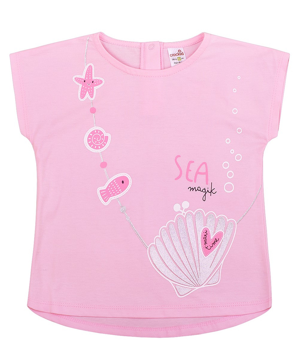 картинка Футболка для девочки Crockid КР 300435 нежно-розовый к177 от магазина детских товаров ALiSa