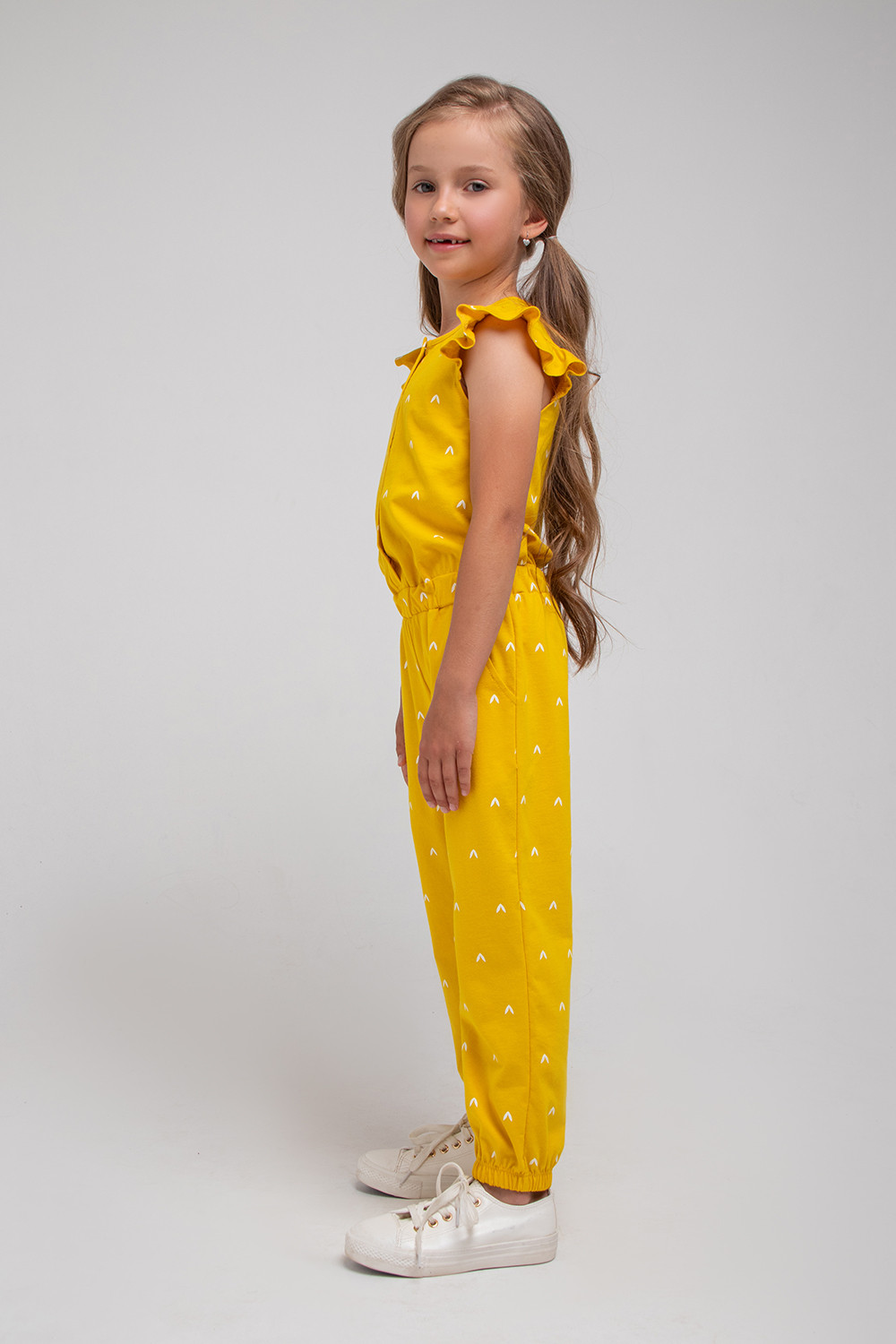 картинка Полукомбинезон для девочки Crockid КР 6182 горчица, галочки к337 от магазина детских товаров ALiSa