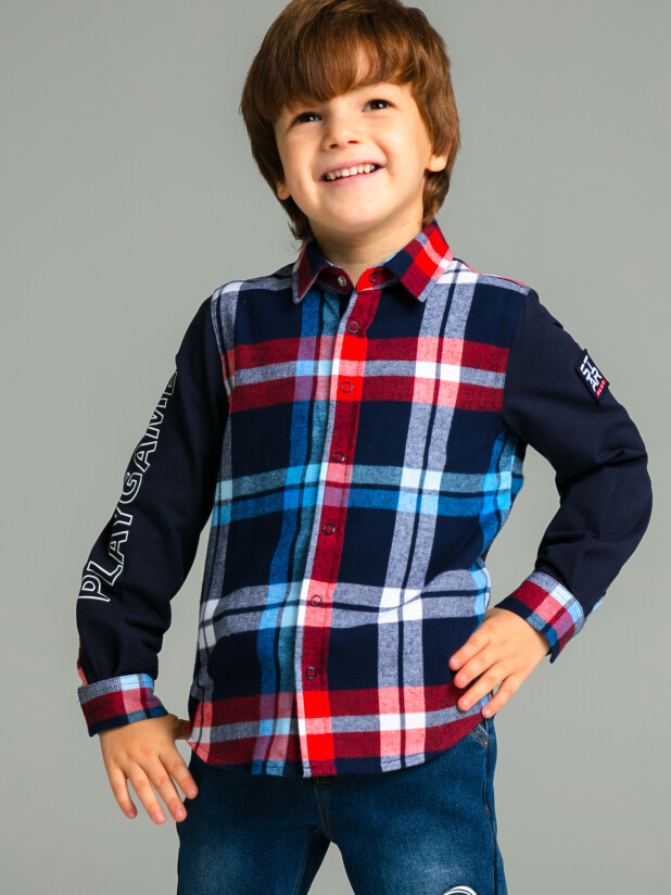 картинка Рубашка текстильная для мальчика PL 32312275 (regular fit) п201 от магазина детских товаров ALiSa