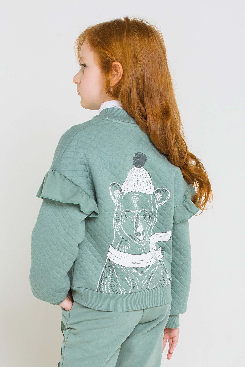 картинка Куртка для девочки Crockid КР 300776 серо-зеленый к219 от магазина детских товаров ALiSa