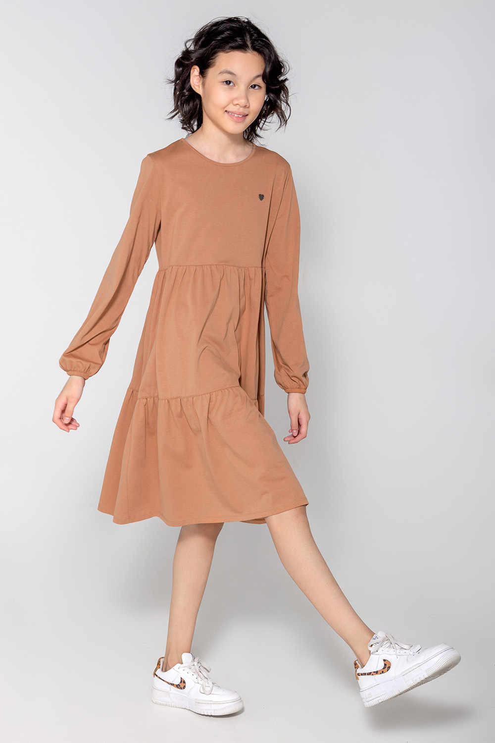 картинка Платье для девочки КБ 5780 светло-коричневый к83 от магазина детских товаров ALiSa