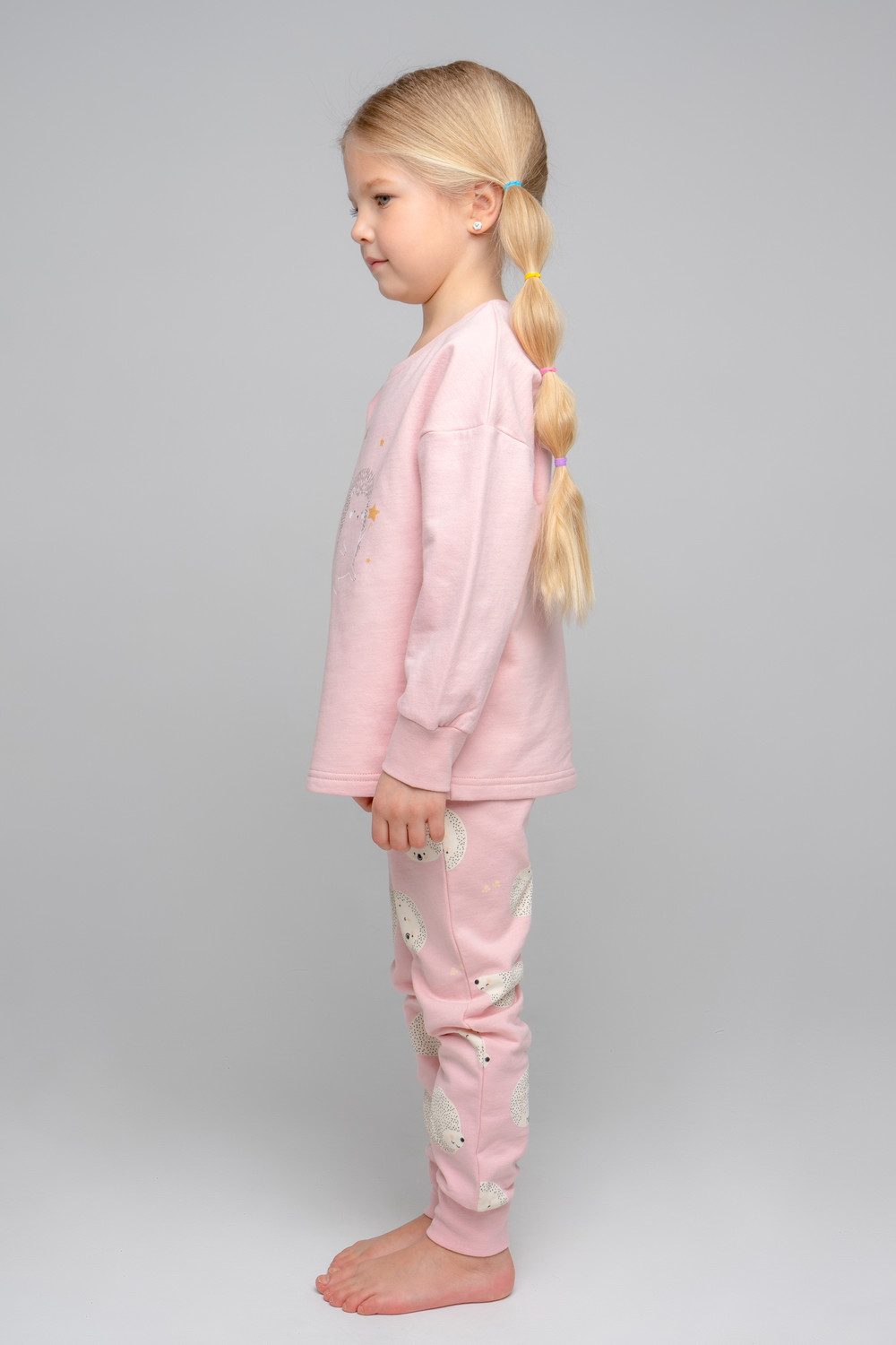картинка Пижама для девочки Crockid К 1567 розовый зефир, ежики от магазина детских товаров ALiSa