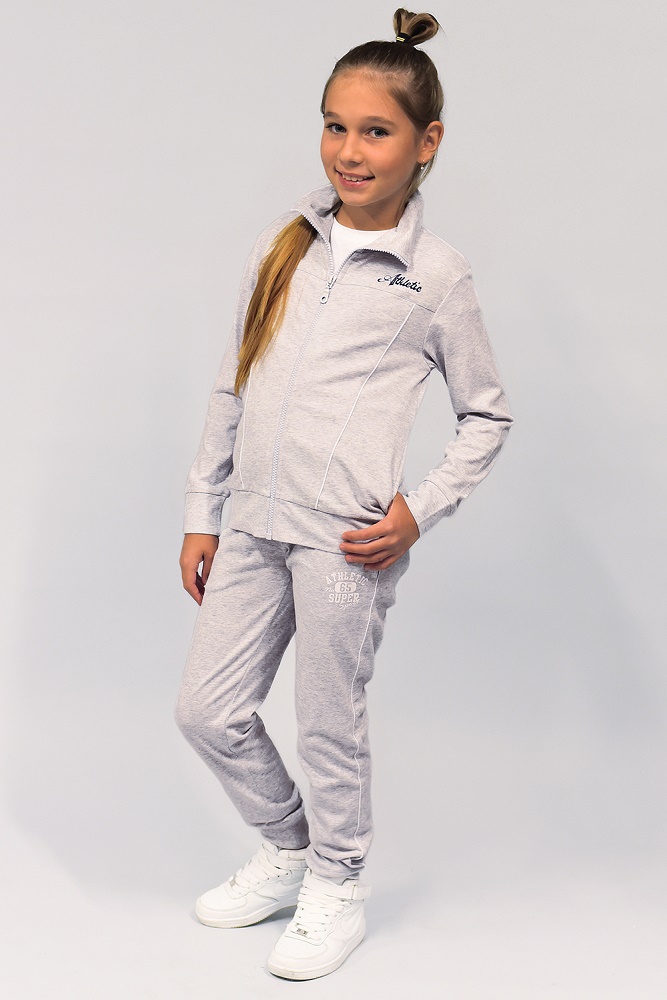 картинка Куртка для девочки Crockid К 300288 серо-голубой меланж от магазина детских товаров ALiSa