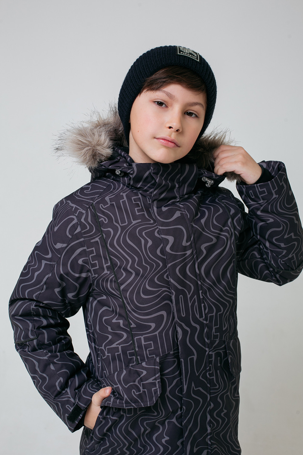картинка Куртка зимняя для мальчика Crockid ВК 36066/н/2 ГР от магазина детских товаров ALiSa