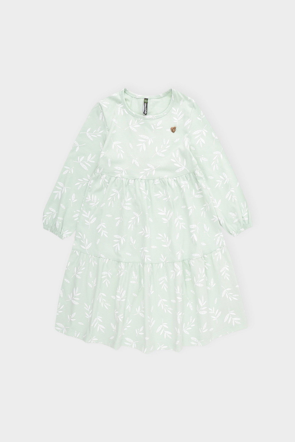 картинка Платье для девочки Crockid К 5770 пастельный зеленый, веточки от магазина детских товаров ALiSa