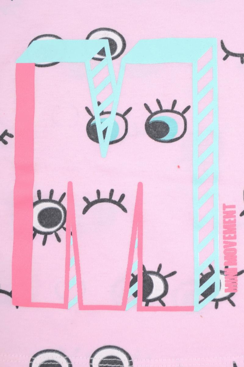 картинка Футболка для девочки Crockid КР 300612 глазки на розовом облаке к201 от магазина детских товаров ALiSa