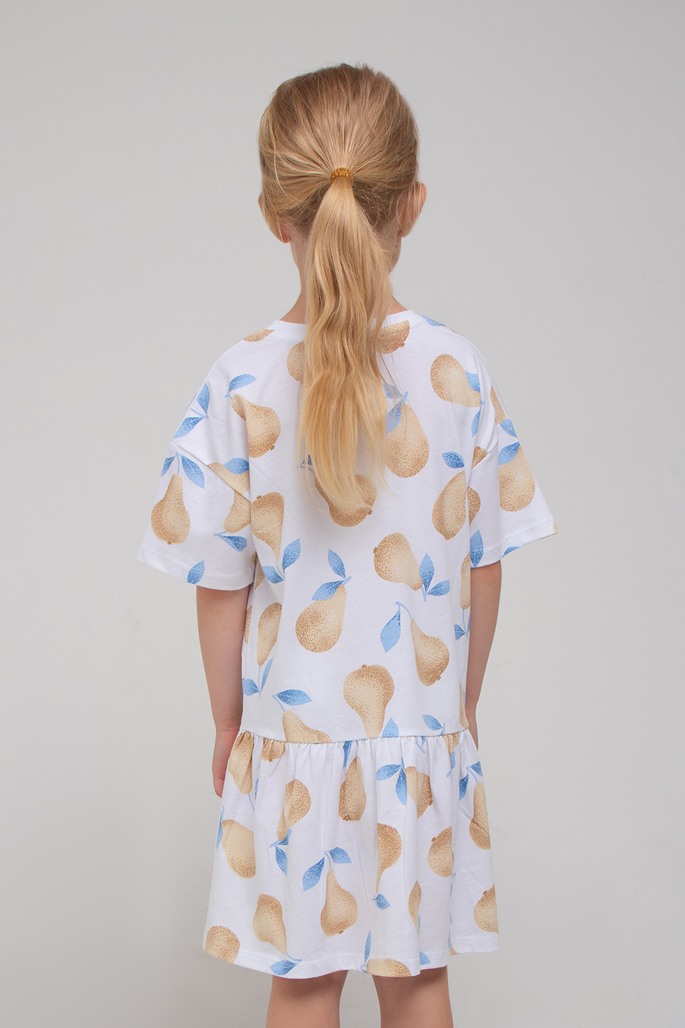 картинка Платье для девочки Crockid К 5750 белый, груши к1282 от магазина детских товаров ALiSa