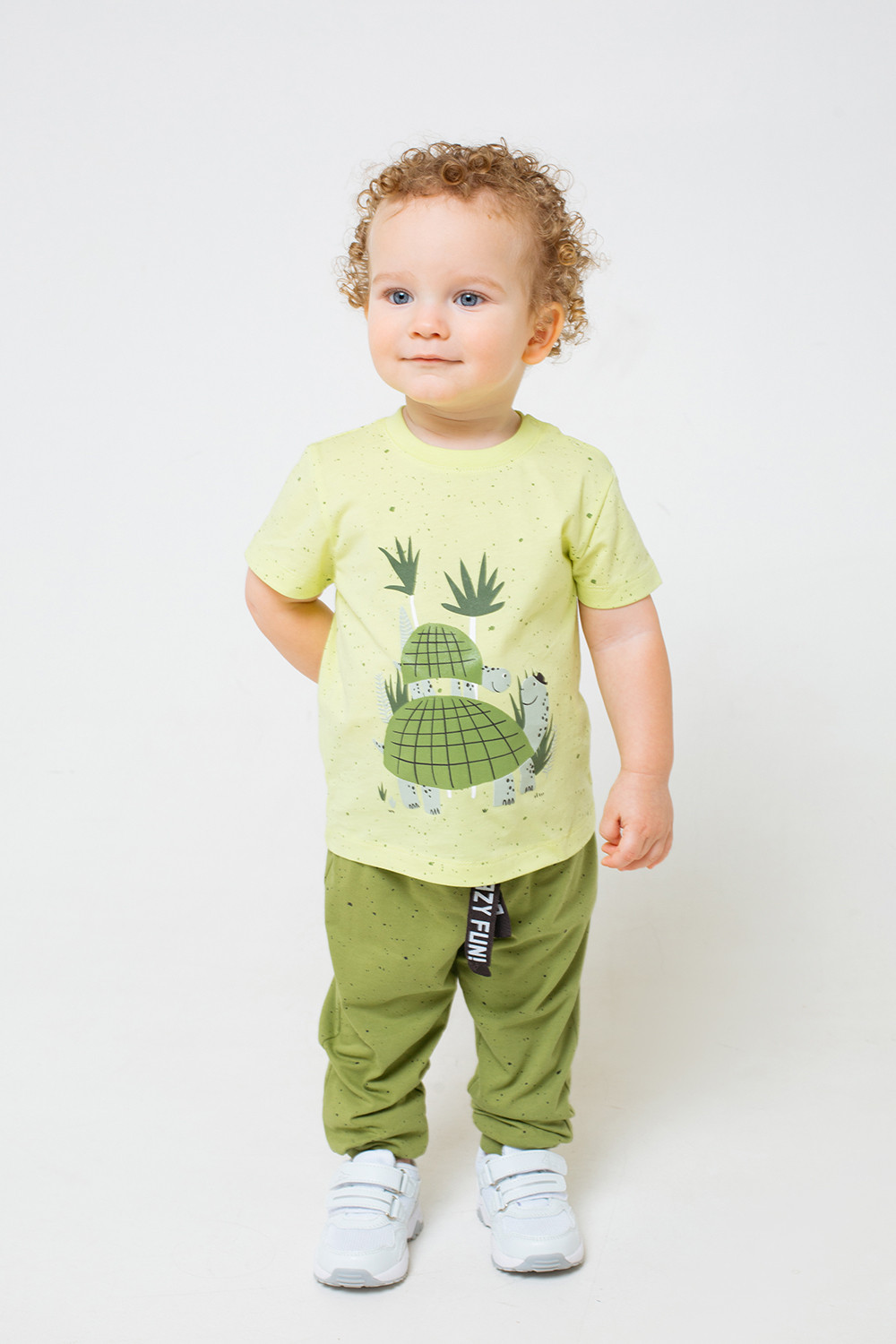 картинка Брюки для мальчика Crockid КР 4955 зеленый, крапинка к274 от магазина детских товаров ALiSa