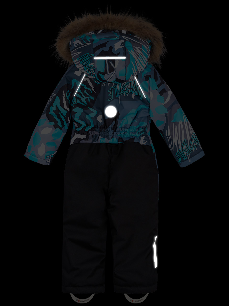 картинка Комбинезон зимний для мальчика NIKASTYLE 8з0123 графитовый черный от магазина детских товаров ALiSa