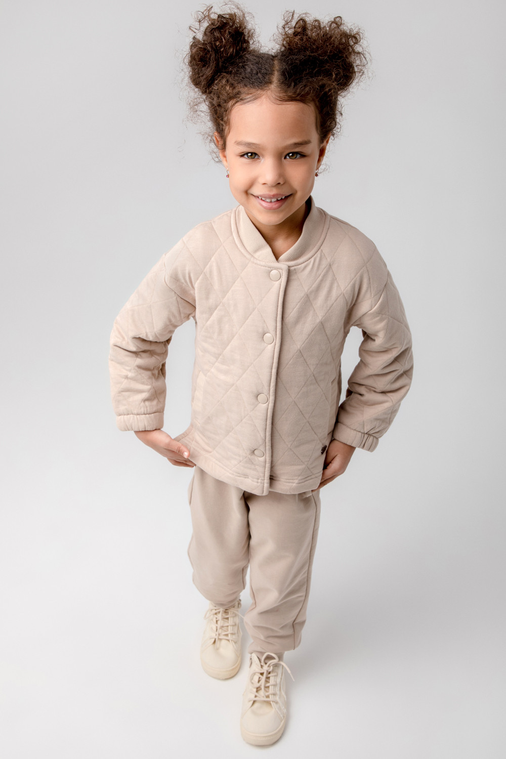 картинка Брюки для девочки Crockid КР 400520 темно-бежевый к369 от магазина детских товаров ALiSa