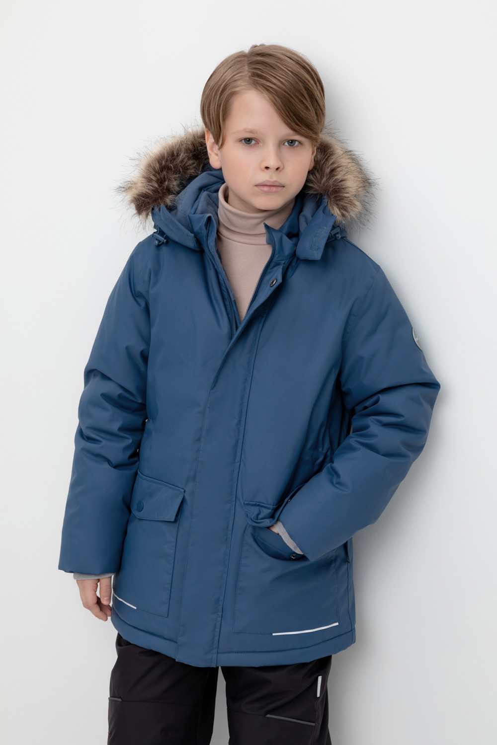 картинка Куртка зимняя для мальчика Crockid ВК 36092/4 ГР от магазина детских товаров ALiSa