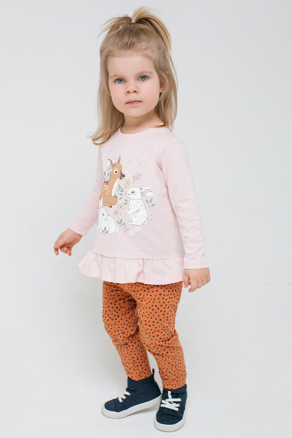картинка Джемпер для девочки Crockid КР 301541 бежево-розовый к293 от магазина детских товаров ALiSa