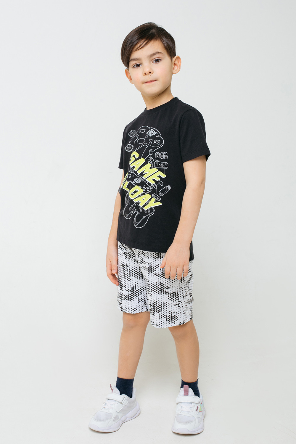 картинка Шорты для мальчика Crockid К 400047 светло-серый меланж, мозаика к1271 от магазина детских товаров ALiSa