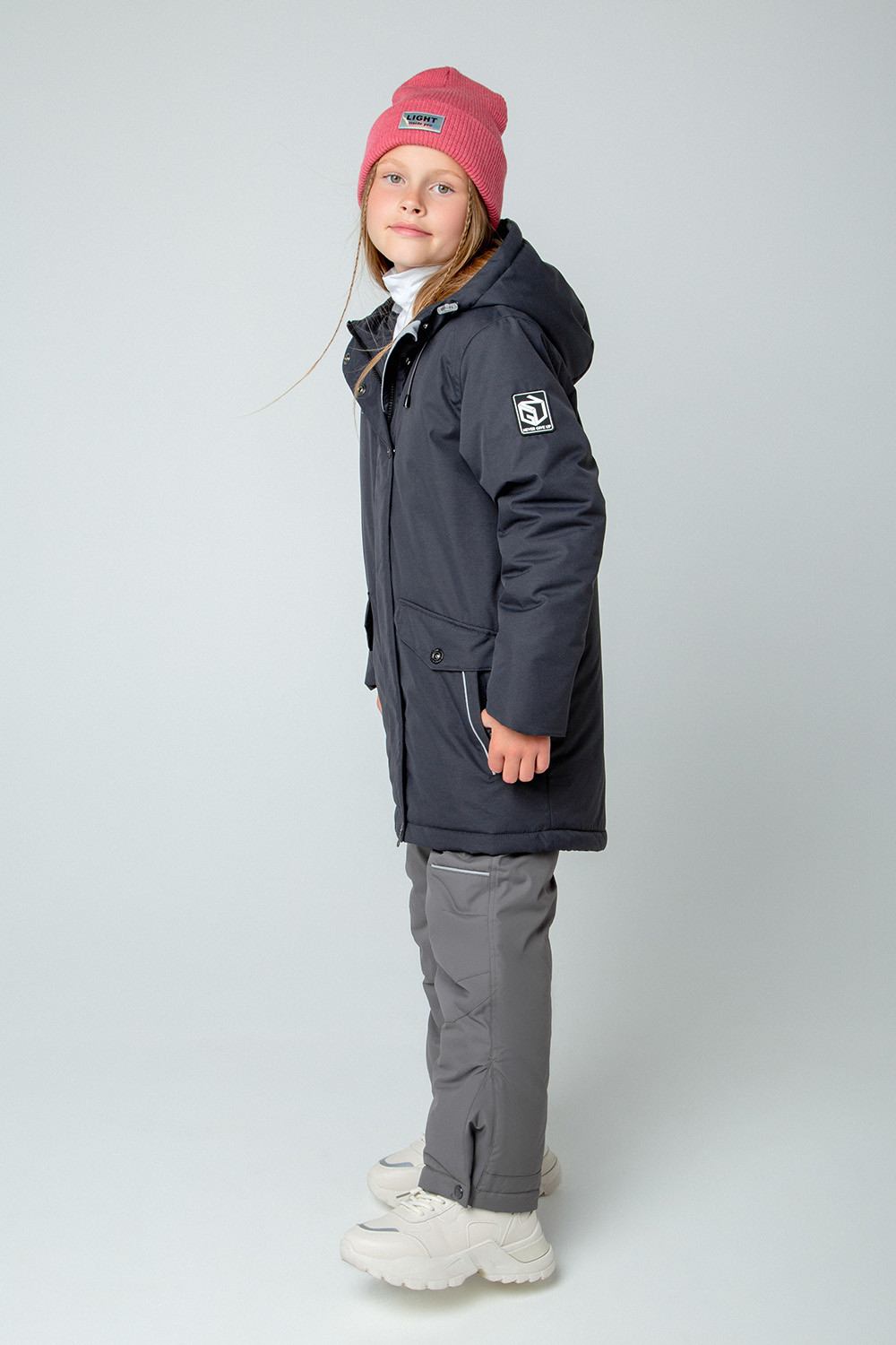 картинка Пальто зимнее для девочки Crockid ВК 38092/3 ГР от магазина детских товаров ALiSa