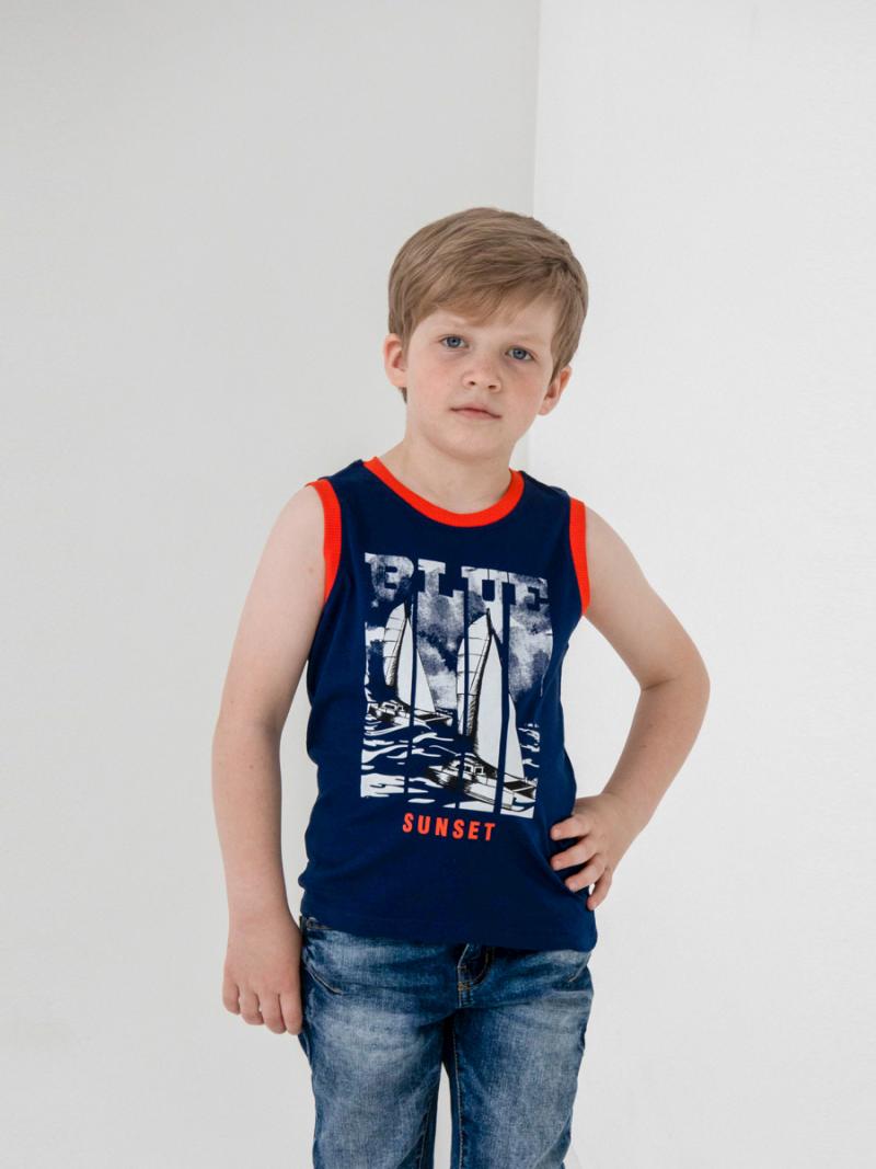 картинка Майка для мальчика Cherubino CSKB 63094-41-315 Темно-синий от магазина детских товаров ALiSa
