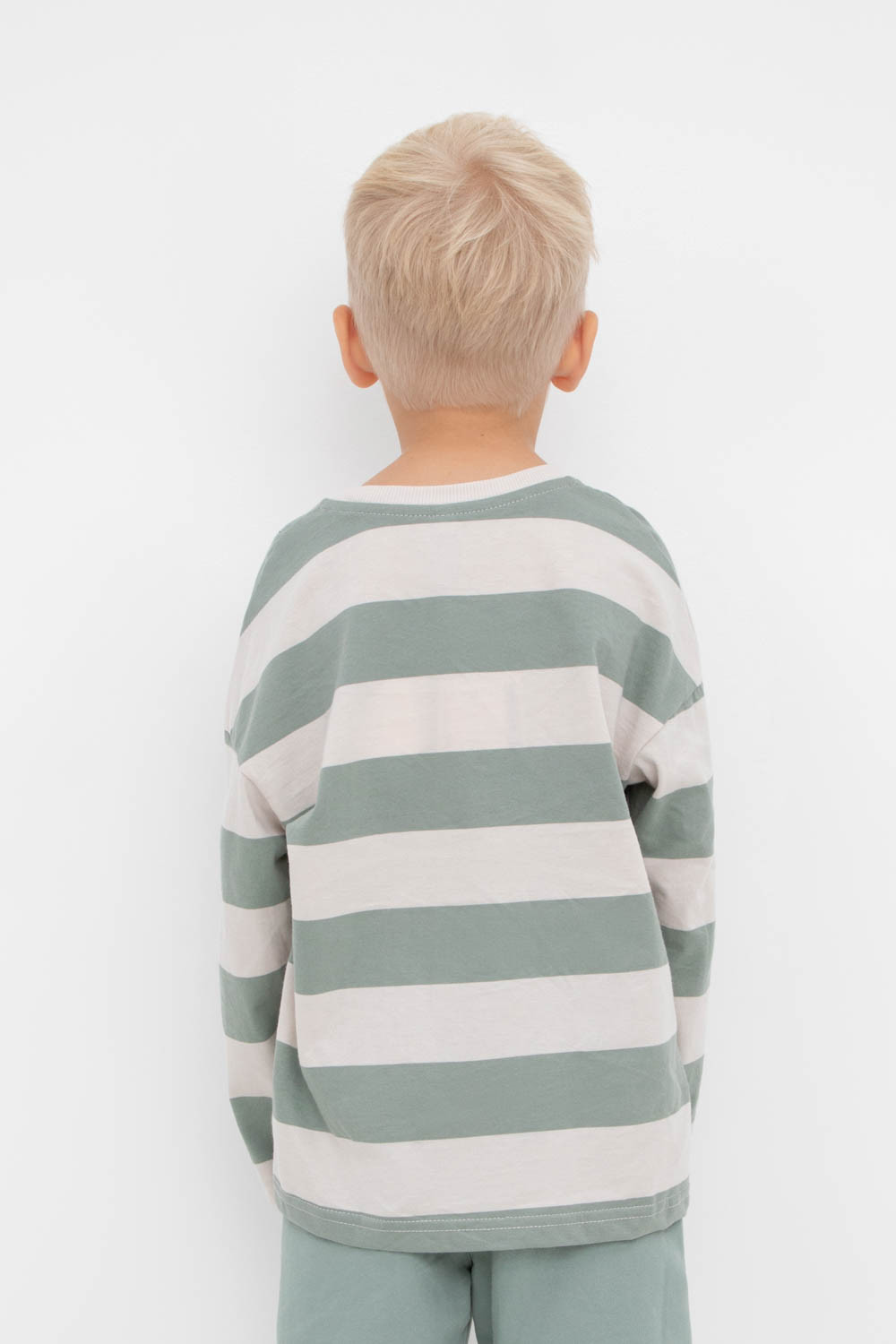 картинка Джемпер для мальчика Crockid КР 302237 бежевая, полынь, полоска к424 от магазина детских товаров ALiSa