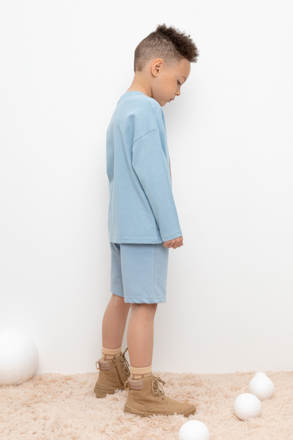картинка Шорты для мальчика Crockid КР 400619 пыльно-синий к432 от магазина детских товаров ALiSa