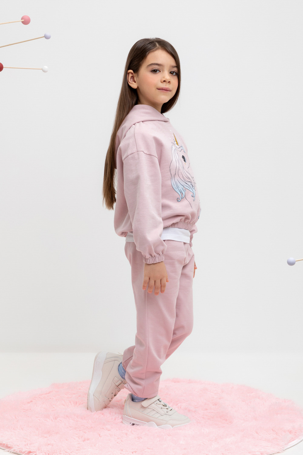 картинка Брюки для девочки Crockid КР 400645 розово-сиреневый к449 от магазина детских товаров ALiSa