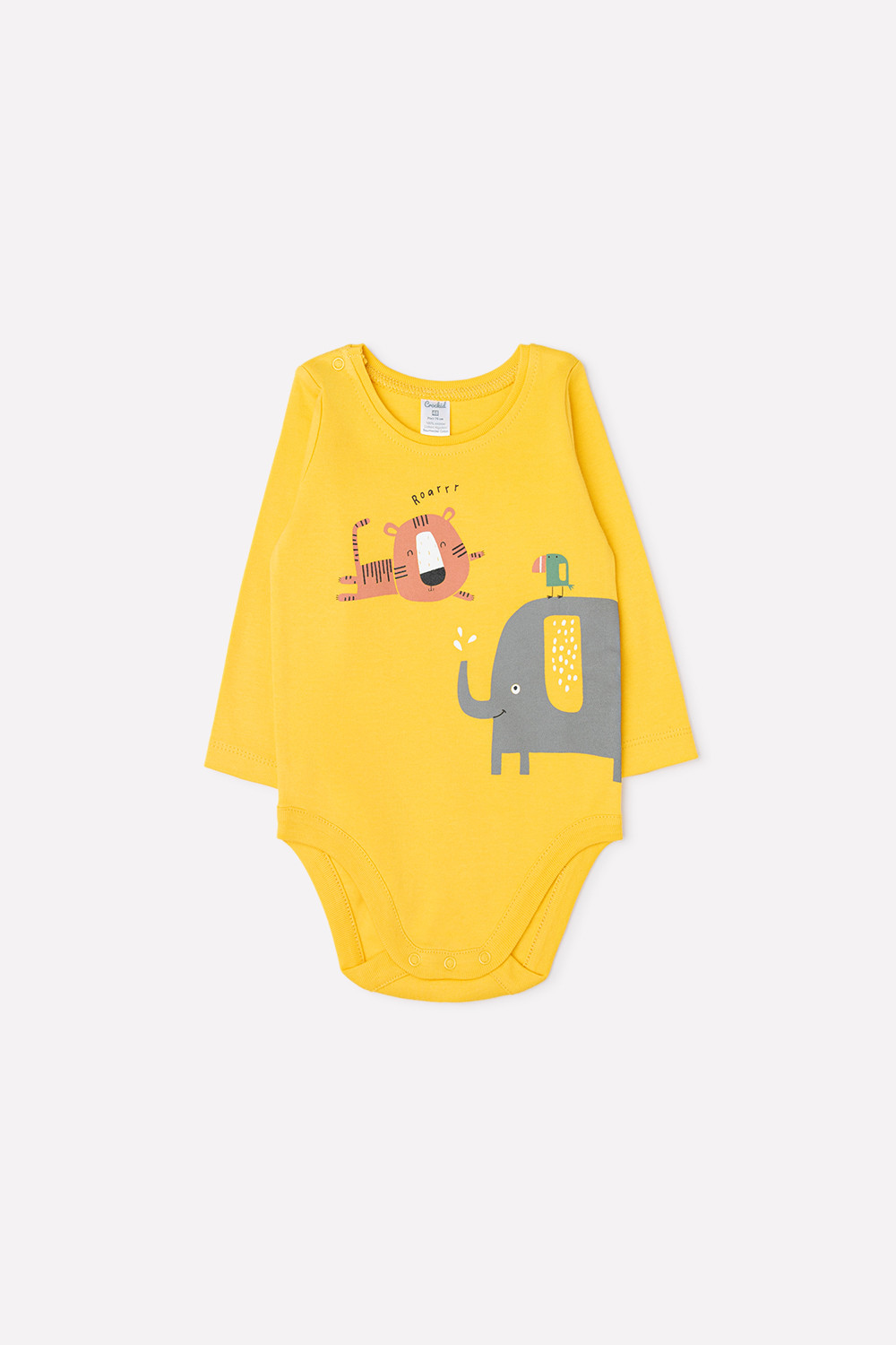 картинка Полукомбинезон для мальчика Crockid К 6293 желтый (звери африки) от магазина детских товаров ALiSa