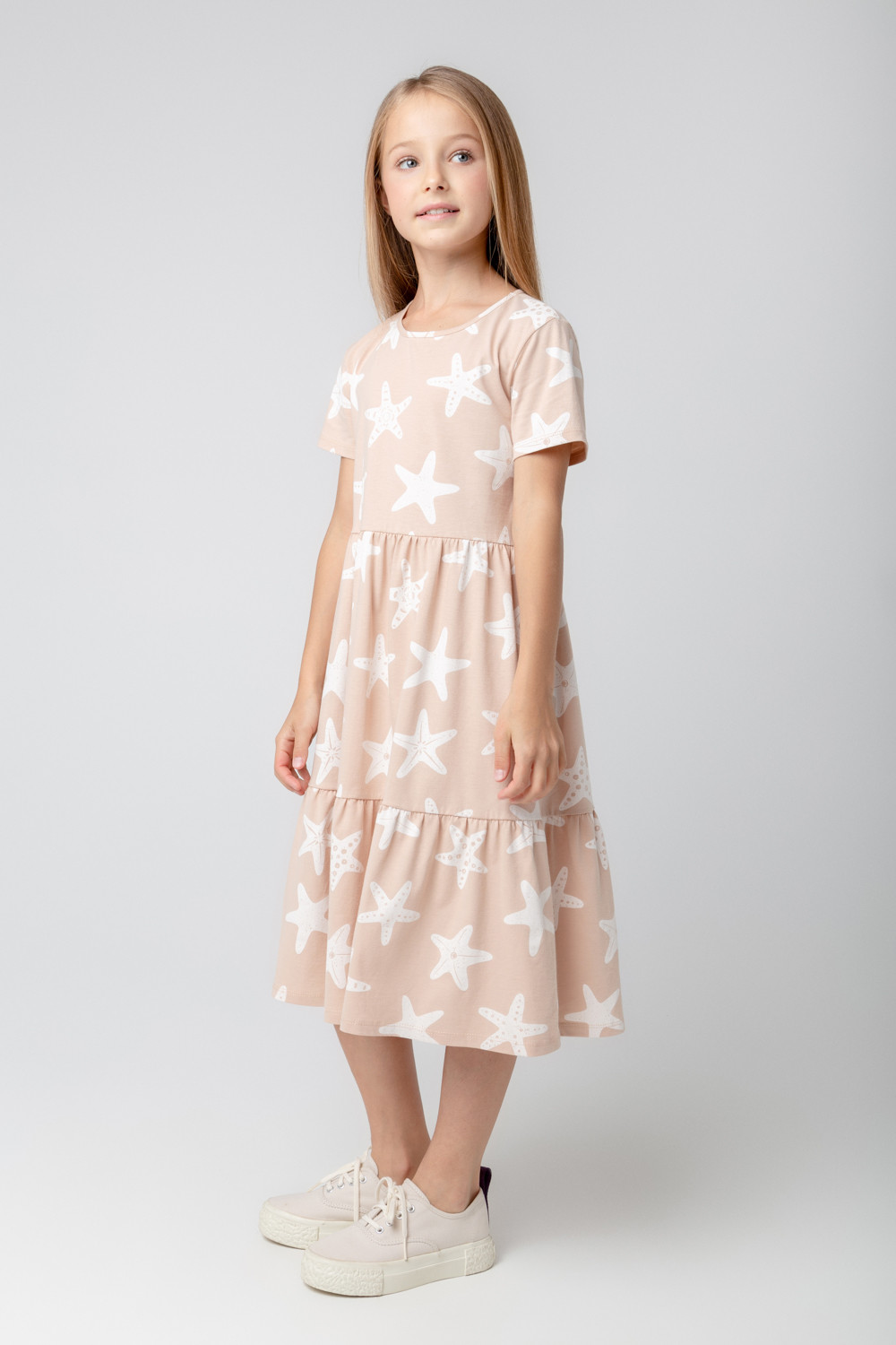 картинка Платье для девочки Crockid КР 5798 лунный свет, морские звезды к379 от магазина детских товаров ALiSa