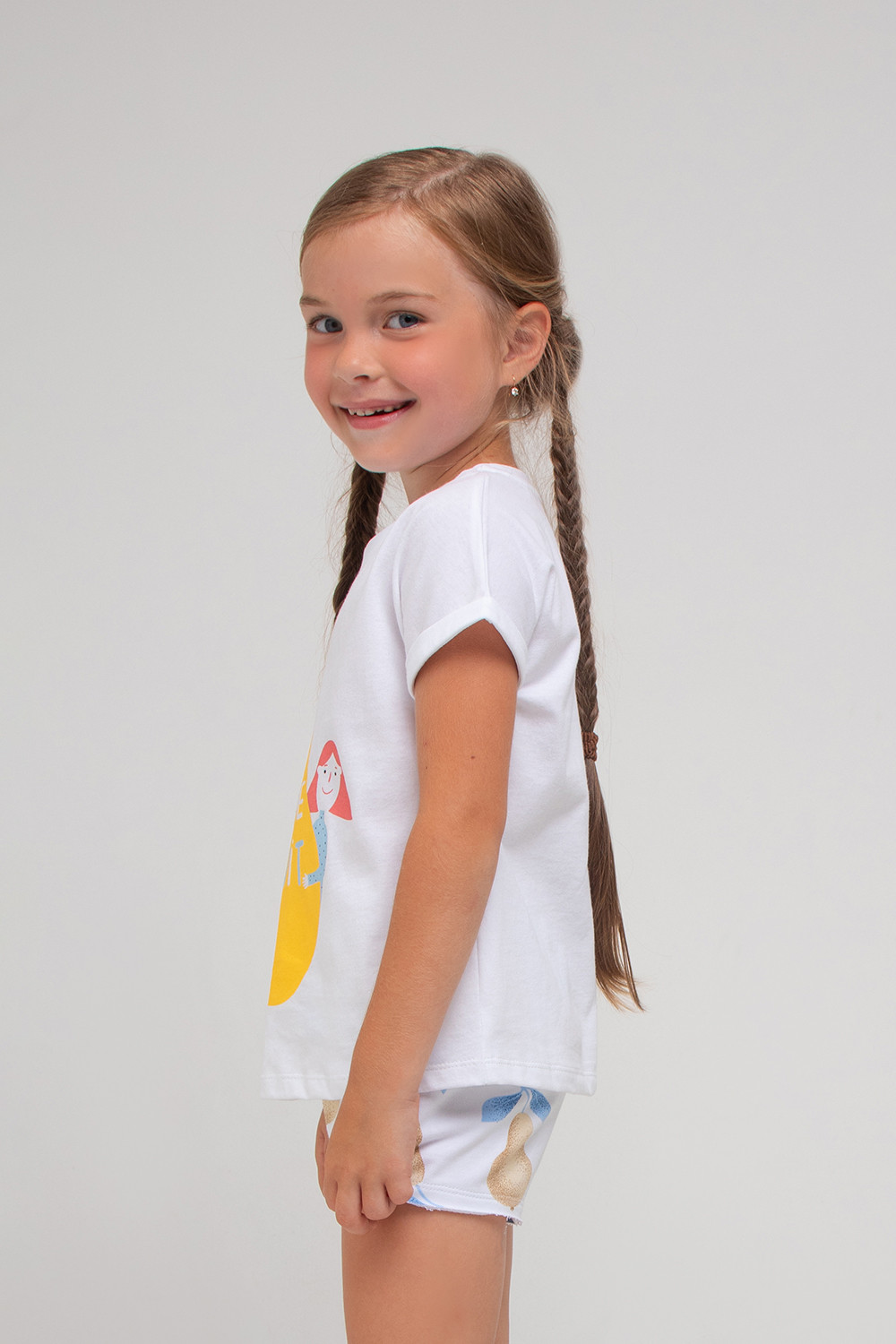 картинка Шорты для девочки Crockid К 400365 белый, груши к1282 от магазина детских товаров ALiSa