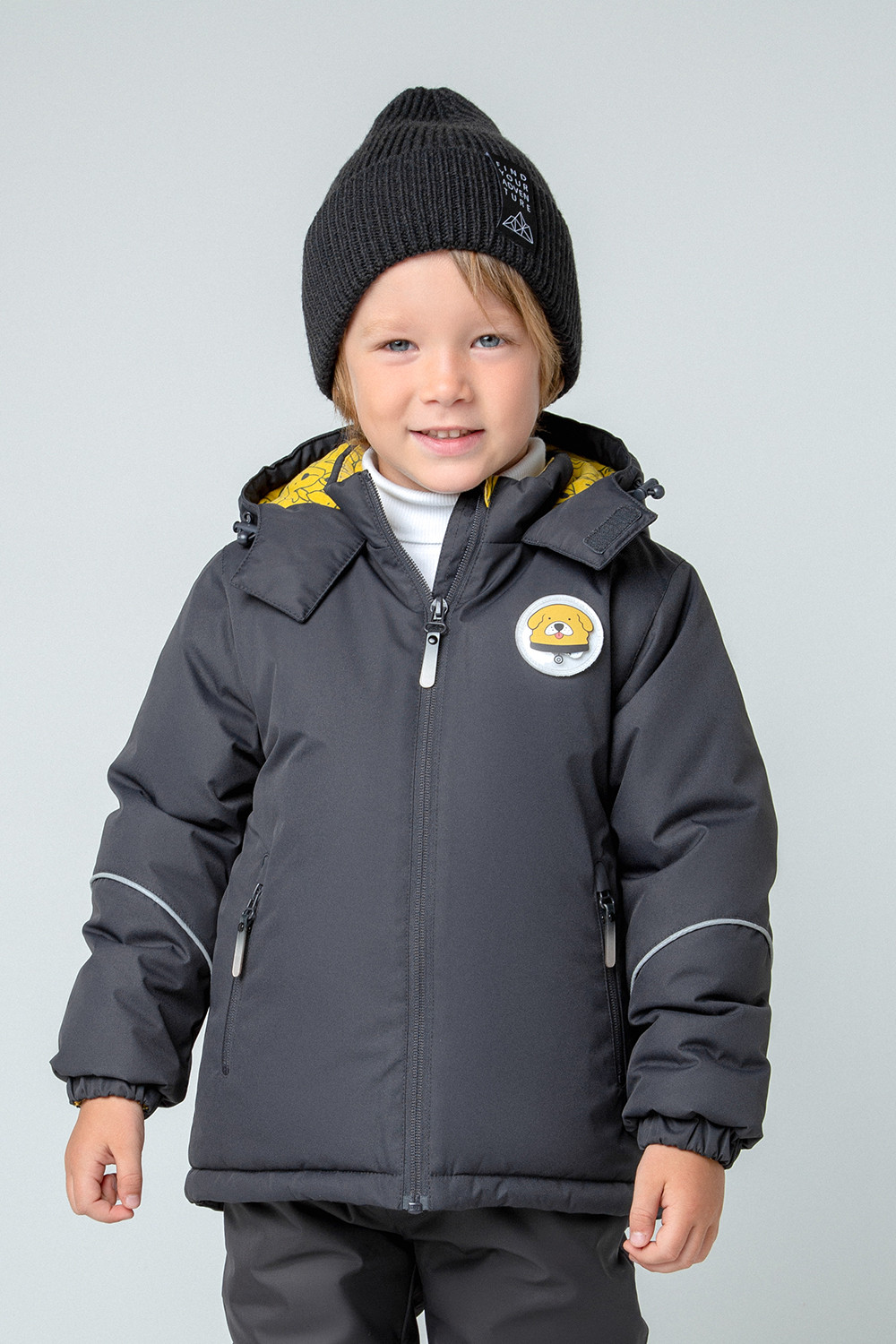 картинка Куртка зимняя для мальчика Crockid ВК 36073/1 ГР от магазина детских товаров ALiSa