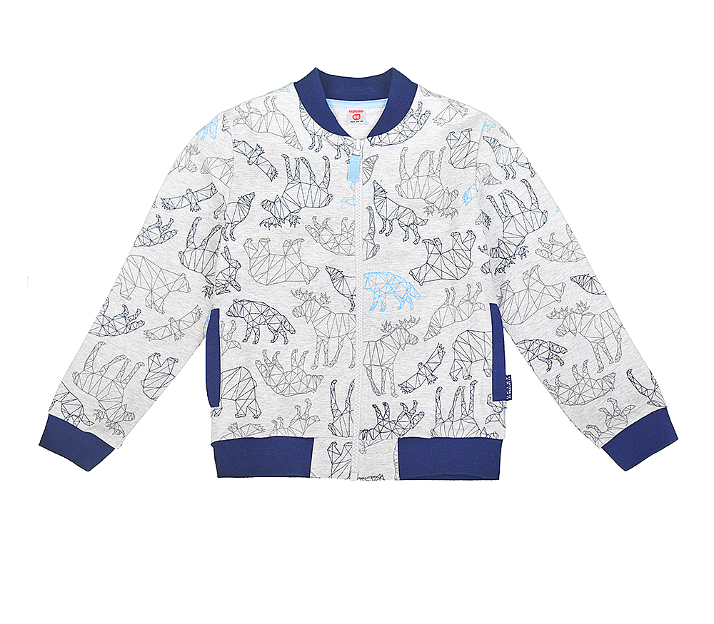 картинка Куртка для мальчика Crockid К 300388 серо-голубой меланж оригами к106  от магазина детских товаров ALiSa