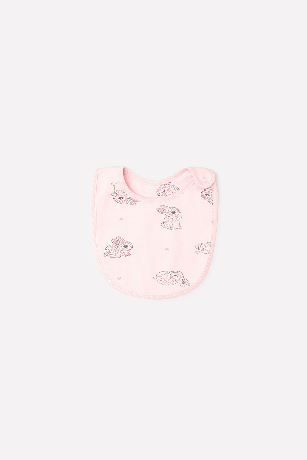 картинка Фартук-нагрудник для девочки Crockid К 8502 зайчики и сердечки на светло-розовом от магазина детских товаров ALiSa