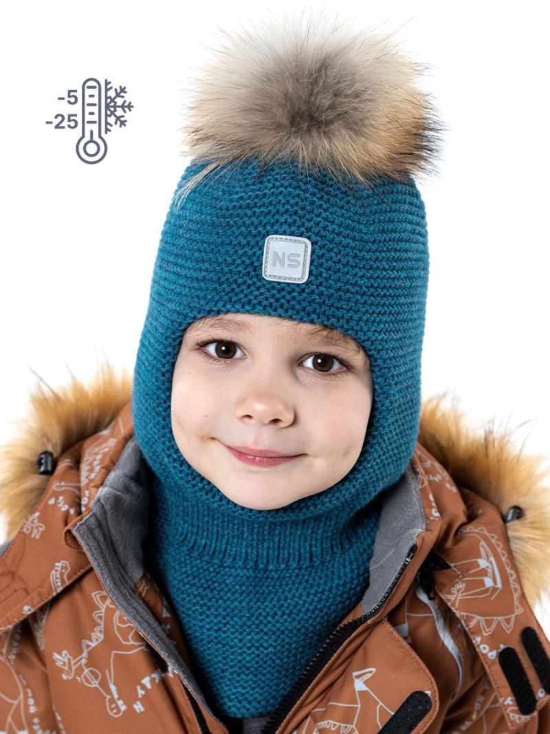 картинка Шлем утепленный для мальчика NIKASTYLE 10з9923 океан от магазина детских товаров ALiSa