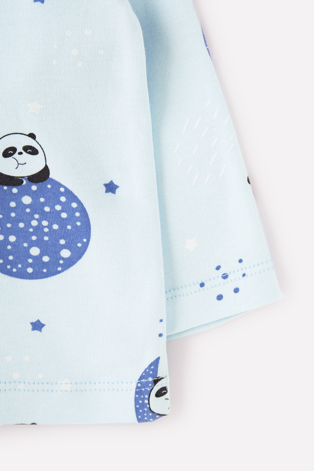 картинка Кофточка для мальчика Crockid К 300450 панды в космосе на небесном от магазина детских товаров ALiSa