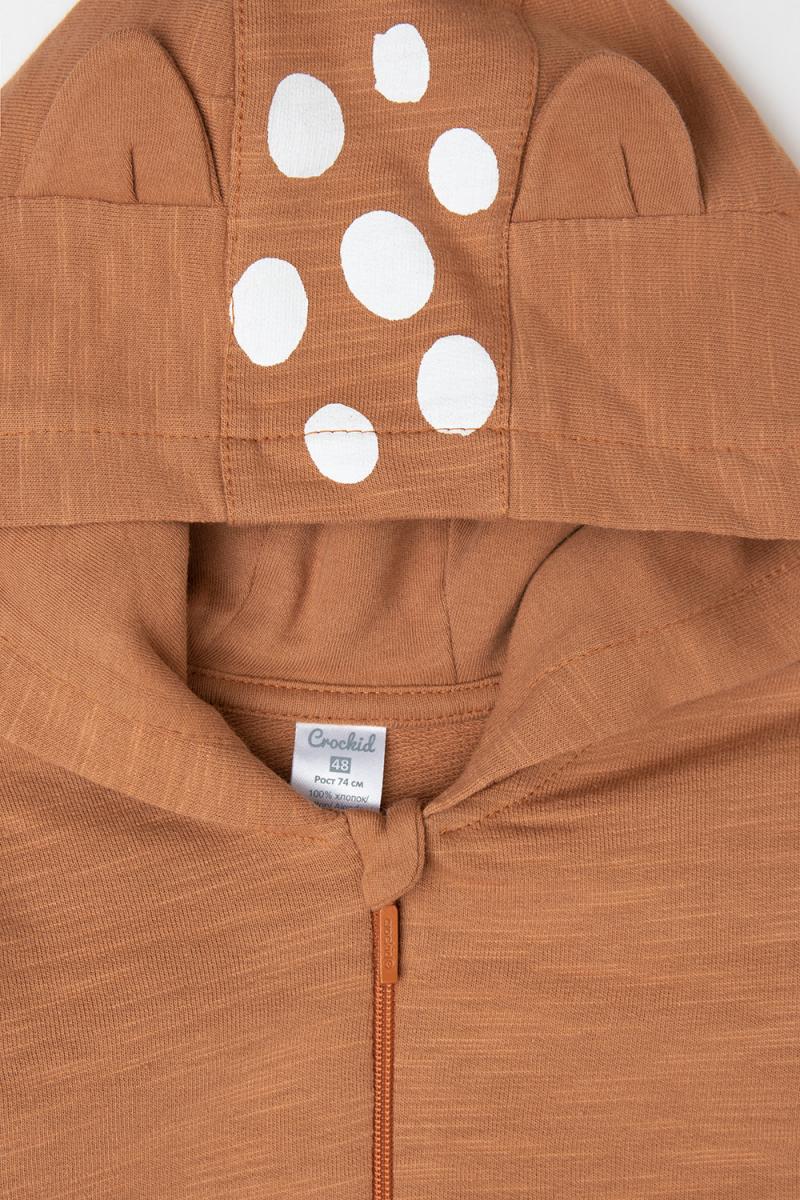 картинка Комбинезон для девочки Crockid К 6402 коричневый (олененок) от магазина детских товаров ALiSa