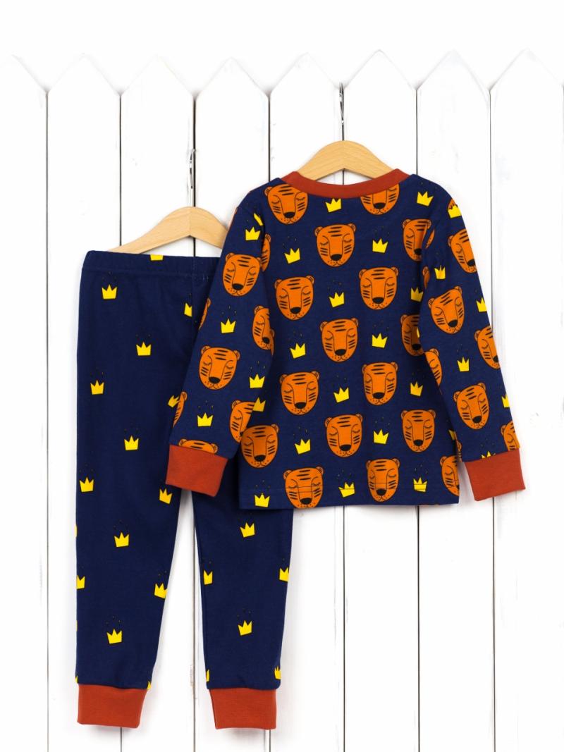картинка Пижама для мальчика Baby Boom КС14/4-И Тигры + короны терра от магазина детских товаров ALiSa