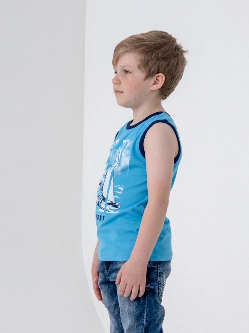 картинка Майка для мальчика Cherubino CSKB 63094-43-315 Голубой от магазина детских товаров ALiSa