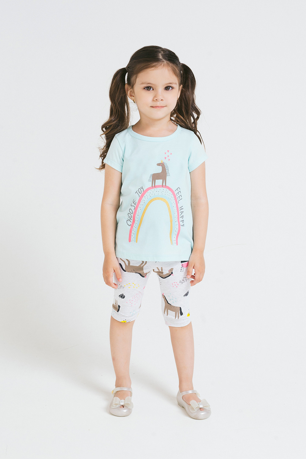 картинка Комплект для девочки Crockid КР 2658 минт + светло-серый меланж к249 от магазина детских товаров ALiSa