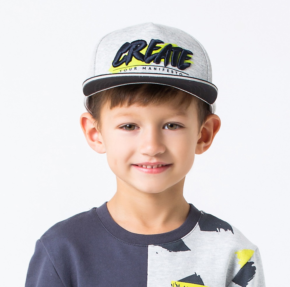 картинка Кепка для мальчика Crockid ТК 80034 светло-серый меланж от магазина детских товаров ALiSa