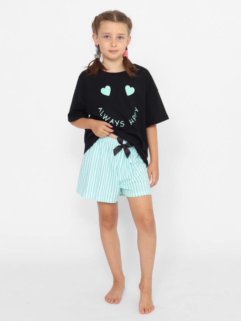 картинка Пижама для девочки Cherubino CWJG 50153-22 Черный от магазина детских товаров ALiSa