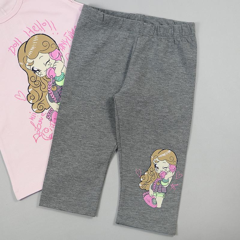 картинка Комплект для девочки DR 76215 розовый, серый от магазина детских товаров ALiSa