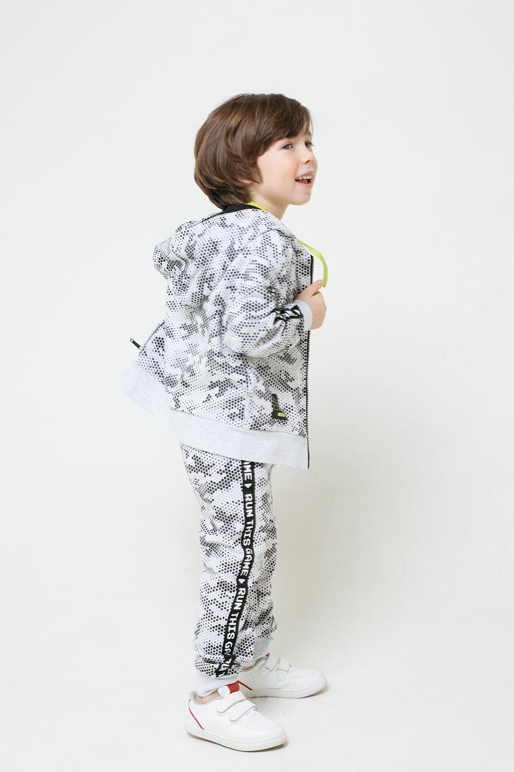 картинка Куртка для мальчика Crockid К 301395 светло-серый меланж, мозаика к1271 от магазина детских товаров ALiSa