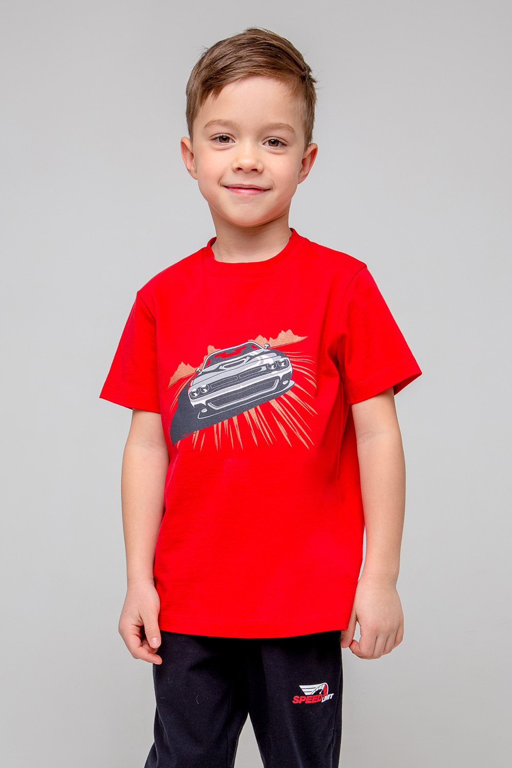 картинка Футболка для мальчика Crockid КР 301907 насыщенно-красный к356 от магазина детских товаров ALiSa