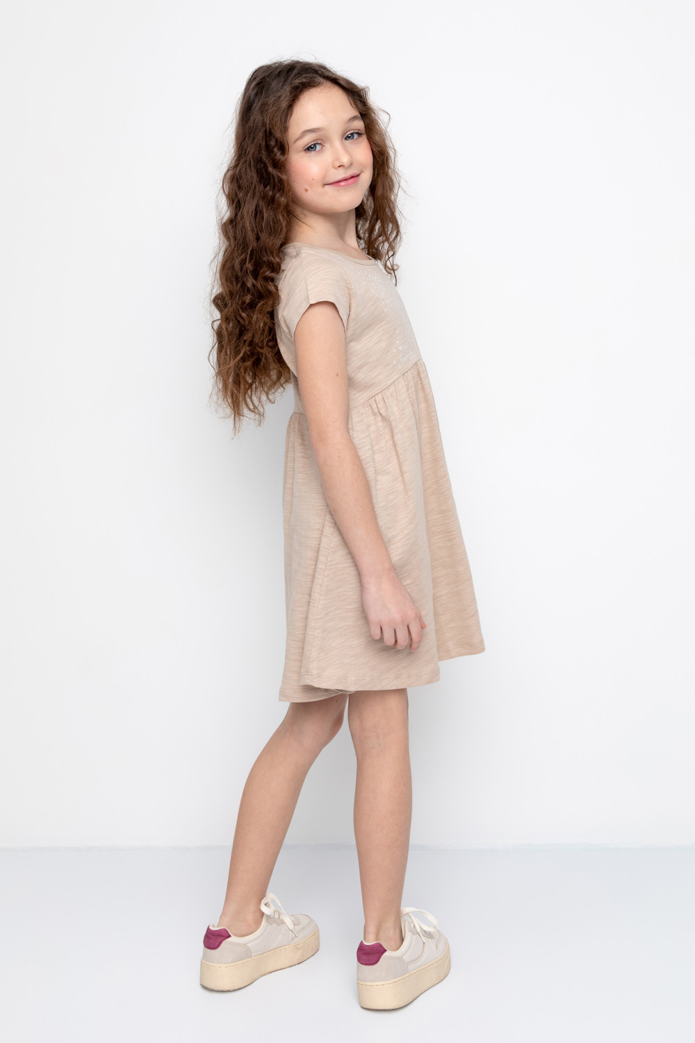 картинка Платье для девочки Crockid К 5732 темно-бежевый от магазина детских товаров ALiSa