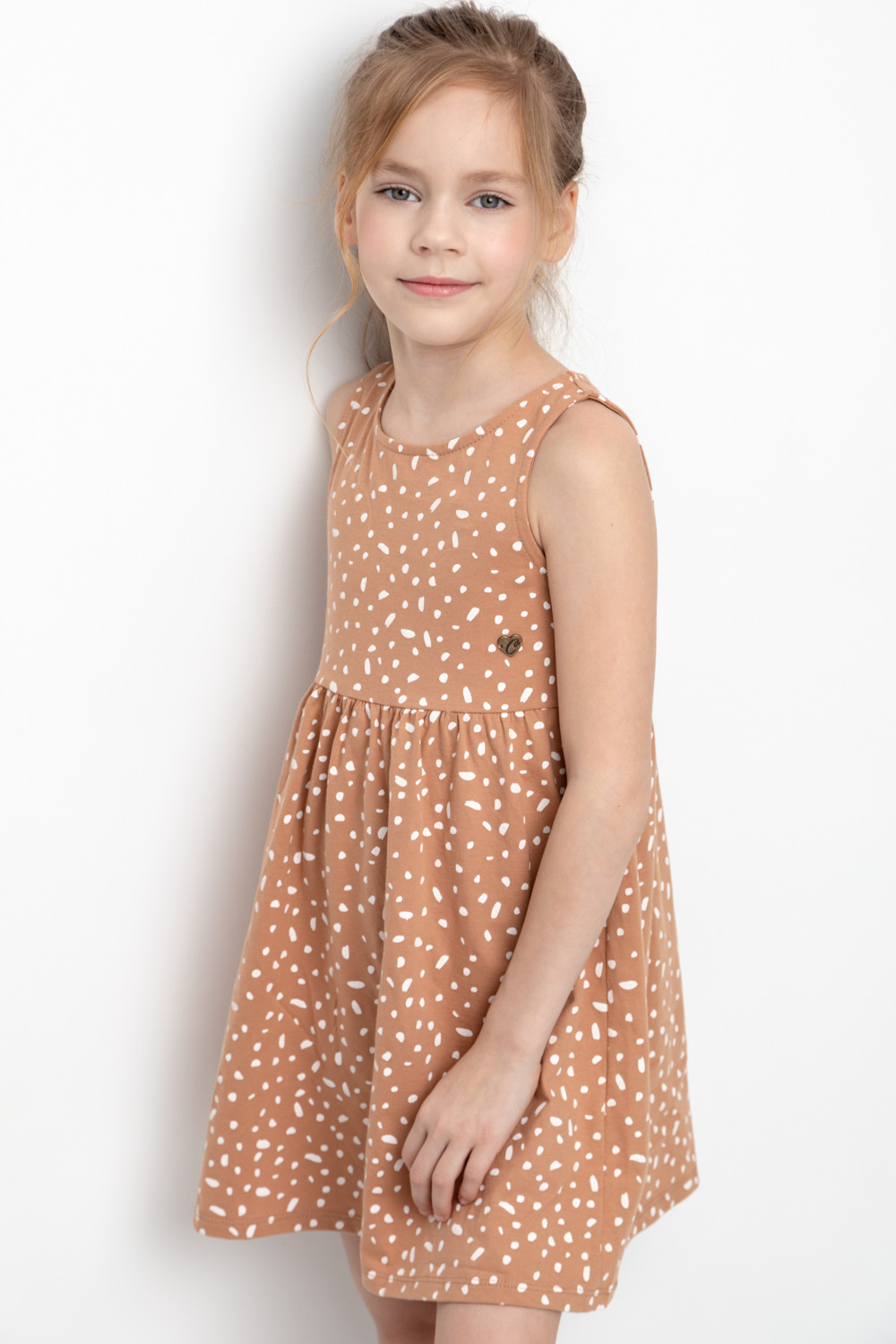 картинка Платье для девочки Crockid К 5589 индийский загар, россыпь от магазина детских товаров ALiSa