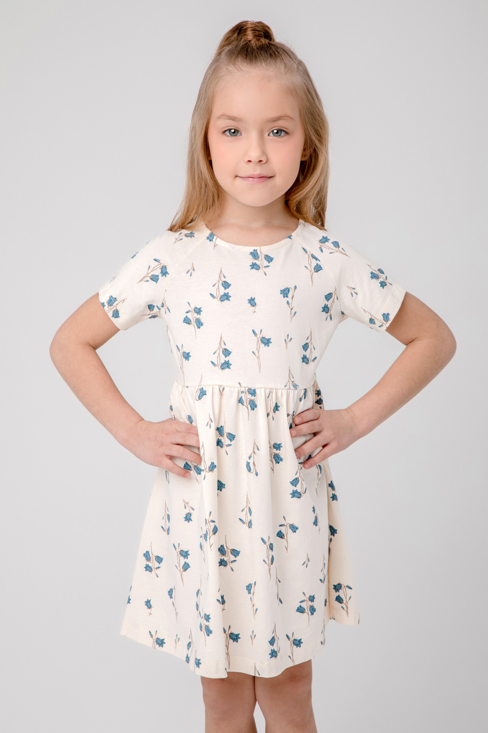 картинка Платье для девочки Crockid КР 5794 айвори, колокольчики к369 от магазина детских товаров ALiSa