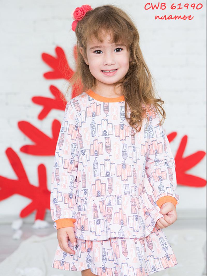 картинка Платье для девочки Сherubino CWB 61990 (186) Лососевый от магазина детских товаров ALiSa