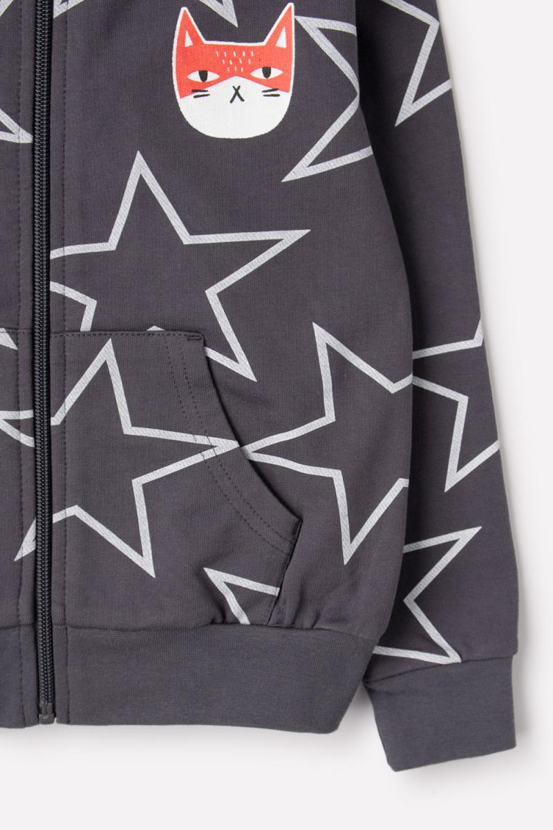 картинка Куртка для мальчика Crockid К 301414 темно-серый, звезды к1275 от магазина детских товаров ALiSa